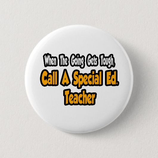 Badge Rond 5 Cm Appelle un Ed spécial. Professeur (Devant)
