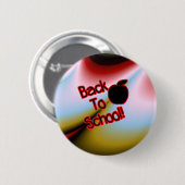 Badge Rond 5 Cm Apple et retour à l'école - (Devant & derrière)