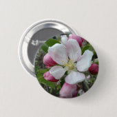 Badge Rond 5 Cm Apple fleurissent (Devant & derrière)