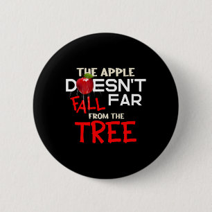 Badge Rond 5 Cm Apple ne tombe pas loin de la cueillette de pomme