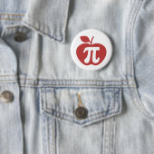 Badge Rond 5 Cm Apple Pi 3.14 (En situation)