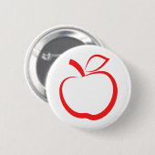 Badge Rond 5 Cm Apple rouge (Devant & derrière)