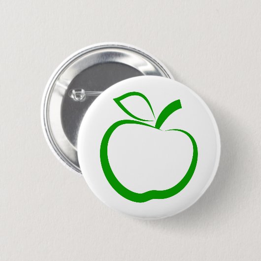 Badge Rond 5 Cm Apple vert (Devant & derrière)