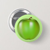 BADGE ROND 5 CM APPLE VERT (Devant & derrière)
