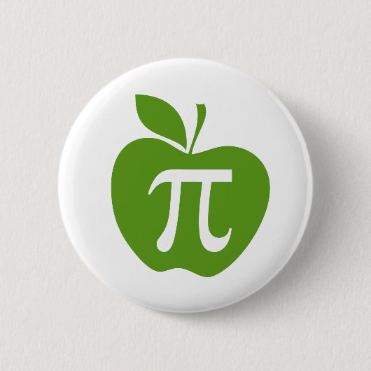Badge Rond 5 Cm Apple vert pi (Devant)