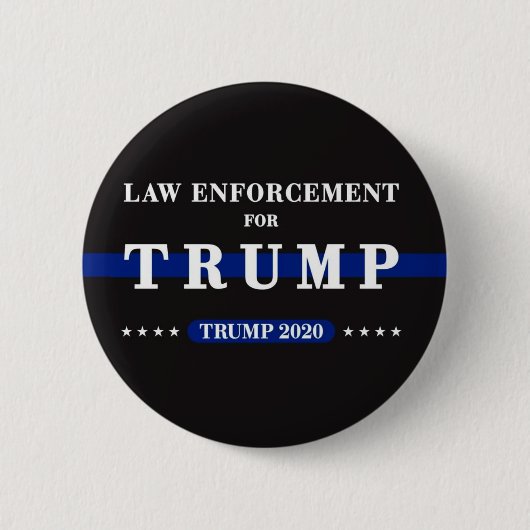 Badge Rond 5 Cm Application de la loi pour Trump 2020 (Devant)