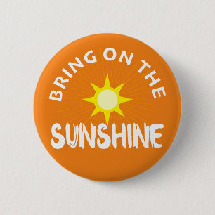 Badge Rond 5 Cm Apportez Le Design Sunshine - Bouton Arrondi
