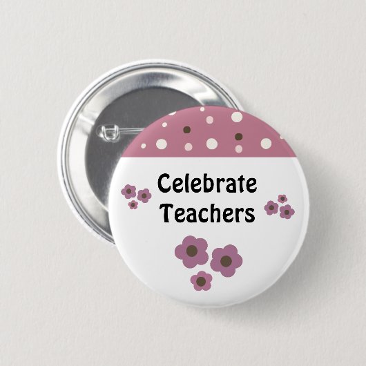 Badge Rond 5 Cm Appréciation de l'enseignant (Devant & derrière)