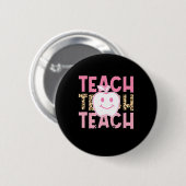 Badge Rond 5 Cm Appréciation de l'enseignant léopard Enseigner ave (Devant & derrière)