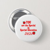 Badge Rond 5 Cm Appréciation d'éducation spéciale (Devant & derrière)