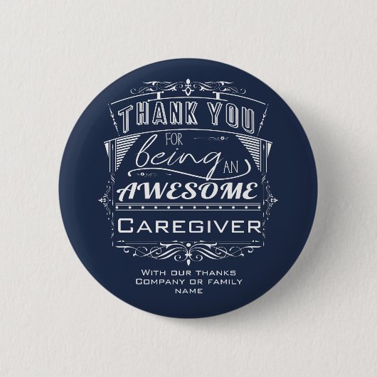 Badge Rond 5 Cm Appréciation du Merci de l'aidant (Devant)