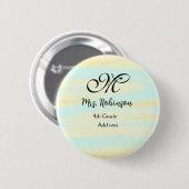 Badge Rond 5 Cm appréciation du professeur d'aquarelle jaune simpl (Devant & derrière)