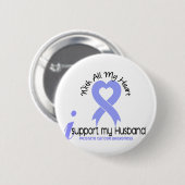Badge Rond 5 Cm Appui du CANCER DE LA PROSTATE I mon mari (Devant & derrière)