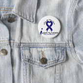 Badge Rond 5 Cm Appui du cancer du colon I mon mari (En situation)