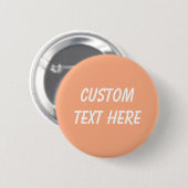 Badge Rond 5 Cm Apricot clair uni couleur uni pastel orange (Devant & derrière)