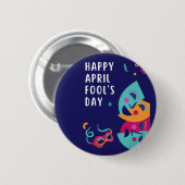 Badge Rond 5 Cm April Fool's day Paper Plate (Devant & derrière)