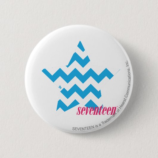Badge Rond 5 Cm Aqua 2 de zigzag (Devant)