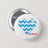 Badge Rond 5 Cm Aqua 4 de zigzag (Devant & derrière)