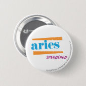 Badge Rond 5 Cm Aqua de Bélier (Devant & derrière)
