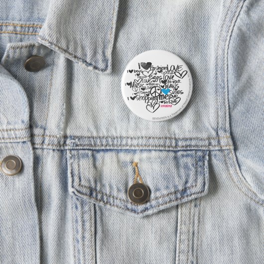 Badge Rond 5 Cm Aqua de graffiti (En situation)
