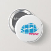 Badge Rond 5 Cm Aqua de plaid (Devant & derrière)