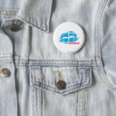 Badge Rond 5 Cm Aqua de plaid (En situation)