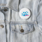 Badge Rond 5 Cm Aqua de zèbre (En situation)