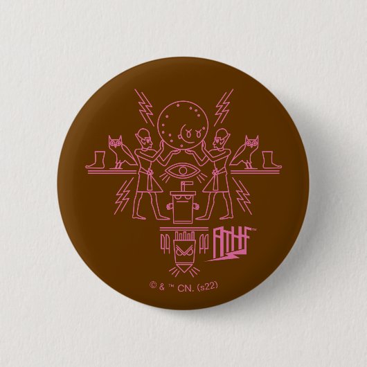 Badge Rond 5 Cm Aqua Teen Hunger Force Hieroglyphics (Devant)