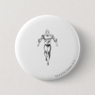 Badge Rond 5 Cm Aquaman tourne à BW