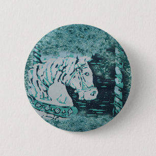 Badge Rond 5 Cm Aquamarine du carrousel