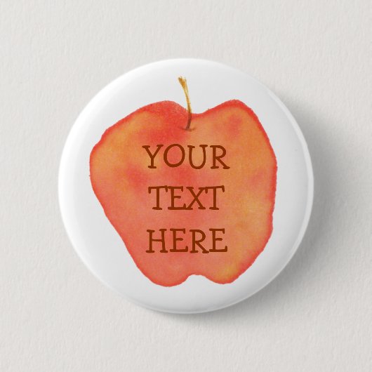 Badge Rond 5 Cm Aquarelle Apple (Devant)