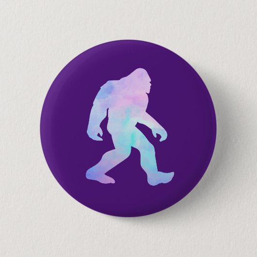 Badge Rond 5 Cm Aquarelle Bigfoot (Devant)