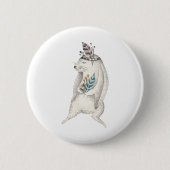 Badge Rond 5 Cm Aquarelle Boho Bunny (Devant)