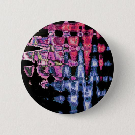 Badge Rond 5 Cm Aquarelle jolie violette, gris cendré et noire (Devant)