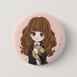 Badge Rond 5 Cm Aquarelle magique Hermione Granger