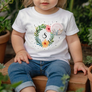 Badge Rond 5 Cm Aquarelle mignonne Animaux sauvages Fille rose Ann