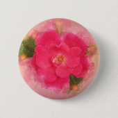 Badge Rond 5 Cm Aquarelle rose rose (Devant)