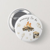 Badge Rond 5 Cm Aquarelle S'more Baby shower - Maman à être (Devant & derrière)