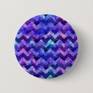 Badge Rond 5 Cm Aquarelle violette Starry Galaxy Chevron