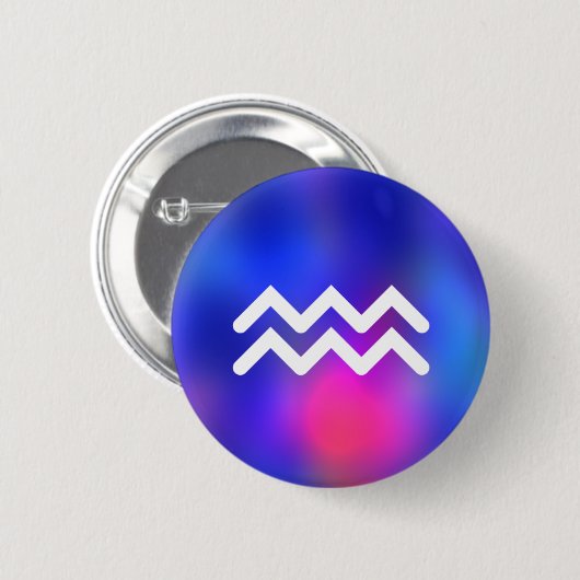 Badge Rond 5 Cm Aquarius (Devant & derrière)