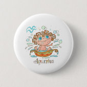 Badge Rond 5 Cm Aquarius Cartoon Baby (Devant)