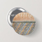 Badge Rond 5 Cm Arabesque Moroccan Mosaic Button (Devant & derrière)