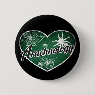 Badge Rond 5 Cm Arachnologie Retro Coeur Blackboard Love