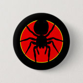 Badge Rond 5 Cm Araignée de saut Silhouette Crest (Devant)