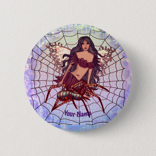 Badge Rond 5 Cm Araignée Fairy (Devant)
