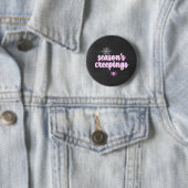 Badge Rond 5 Cm Araignée Mignonne Effrayante (En situation)