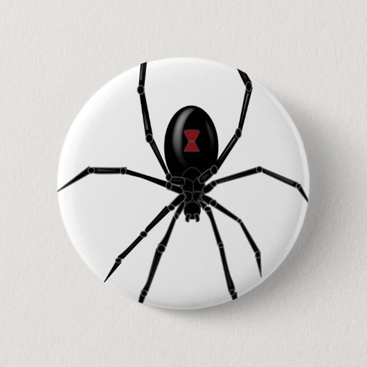 Badge Rond 5 Cm Araignée noire (Devant)