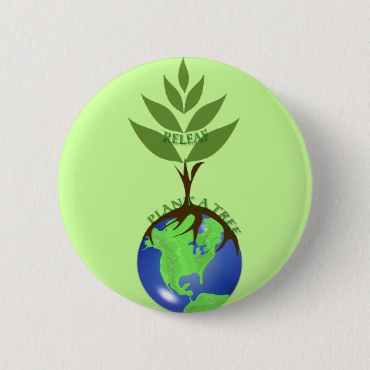 Badge Rond 5 Cm Arborescence ReLeaf Plante A (Devant)