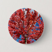 Badge Rond 5 Cm Arbre à feuilles rouges à l'automne (Devant)