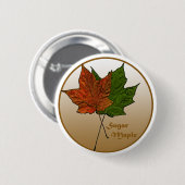Badge Rond 5 Cm Arbre à sucre (Devant & derrière)